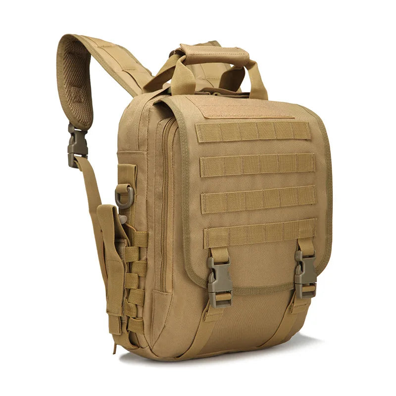 Unisex Small Waterproof Tablet Backpack Camouflage Design Tactical Zipper Closure Oxford Laptop Bag for Outdoor Adventure