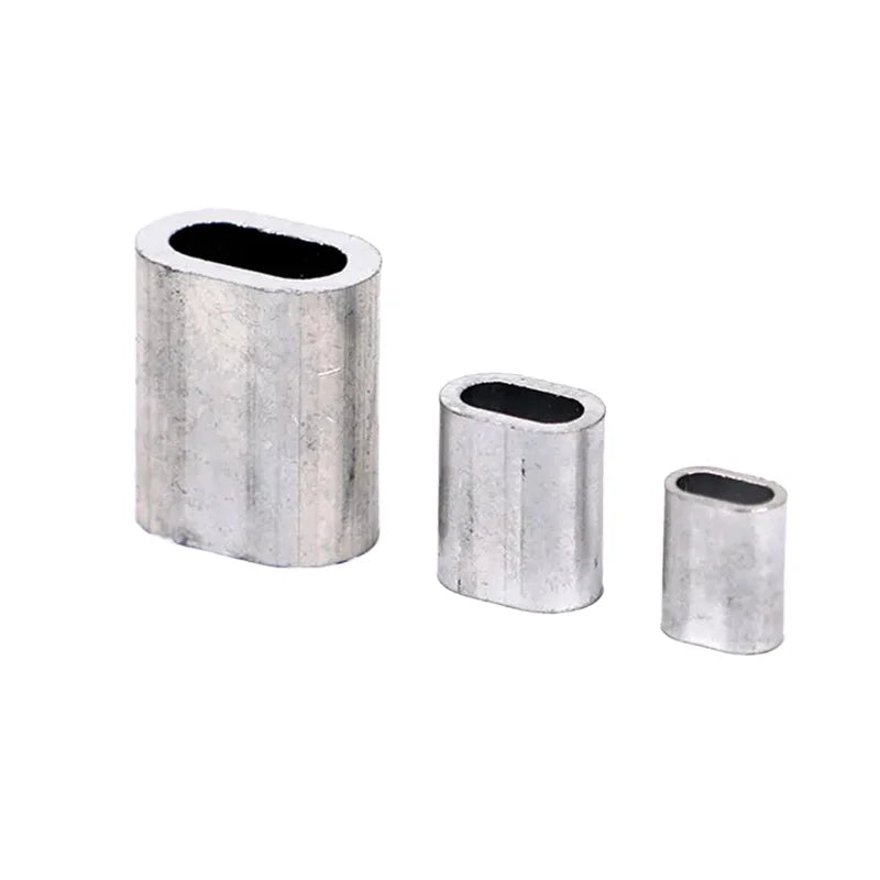 Factory Price DIN 3093 Single Double Aluminium Hourglass Sleeves Aluminium Ferrule Sleeve for Wire Rope Aluminum Loop Sleeve