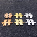 High Polished Stainless Steel Metal Gold Plated Jewelry Accessories Finding Boy and Girl Shape Charm Pendant for Lovers
