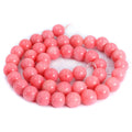 Genuine Real Cheap Price Pink Coral Stone Round Loose Beads 39cm Strand Certified