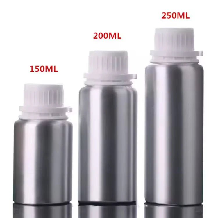 Empty 50ml 100ml 250ml 500ml 1000ml Aluminum Bottle Essential Oil Aluminum Chemical Bottles with Tamper Evident Lid