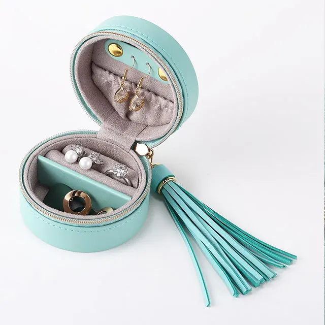 Travel Jewelry Organizer Small Mini Portable Jewelry Case for Rings Earrings & Necklace Jewelry Packaging Box and Bag
