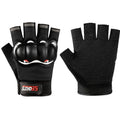Motorcycle Riding Gloves Hard Shell Protective Knuckle Half-Finger Gloves Breathable Non-Slip Tactical Motorcycle Gloves
