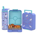 Children Cute Cartoon Kids Bpa Free Silicone School Lunch Box With Water Bottle and Lunch Sets