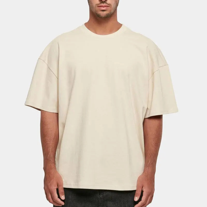 Streetwear Crew Neck Casual Garment Dyed 100% Cotton Heavy Brushed Short Sleeve Solid Eco-Friendly Summer T-Shirt Men Boxy