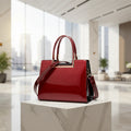 2026 Hot New Fashion Trendy Ladies Shiny Patent Faux Leather Handbags Top Handle Purse Satchel Bag Luxury Shoulder Bag for Women