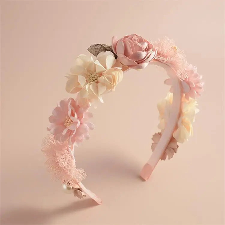 Baroque Lace Headbands Flower Hairbands for Women Girls Colorful Flower Headbands