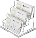 BSCI Factory Creative Office Desktop Transparent Acrylic Business Card Holder Storage Case Display Rack Portable Modern Washable