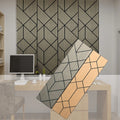 For KASARO Modern 3D Wood Textured Acoustic Panels 3D Wood Laminate Polyester Fiber Construction Durable and Stylish