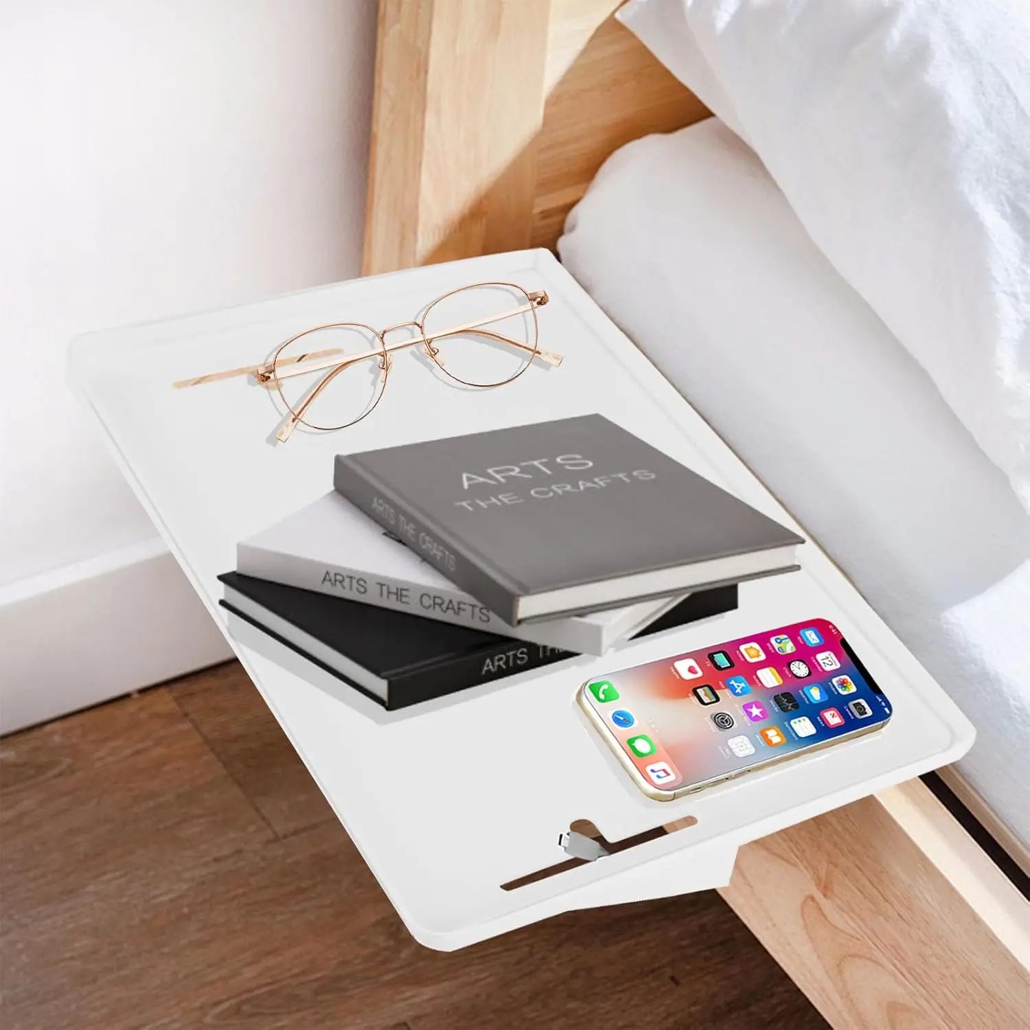 Bedside Shelf and Top Bunk Storage Trunks Clip-On Nightstand with Organizer Gift Ideas for Men Storage Boxes & Bins