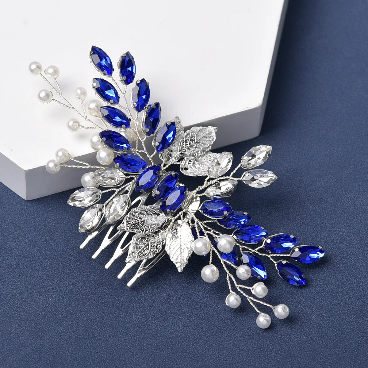 ML1602 Fashion Crystal and Leaves Hair Comb Bridal Handmade Hair Comb Wedding Hair Jewelry Wholesale