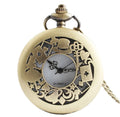 Antique Vintage New Fashion Bronze Quartz Pocket Watch Dial Position Pocket Watches Gift for Men