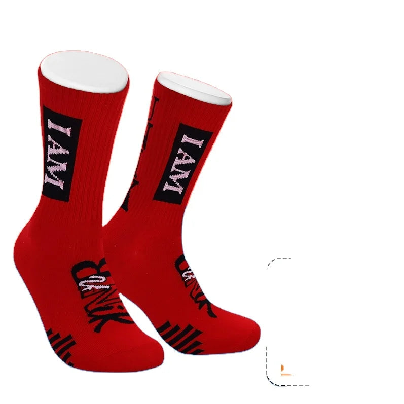 New Arrival Crew Socks Red Color Men Casual Sock Custom Socks With Design Logo
