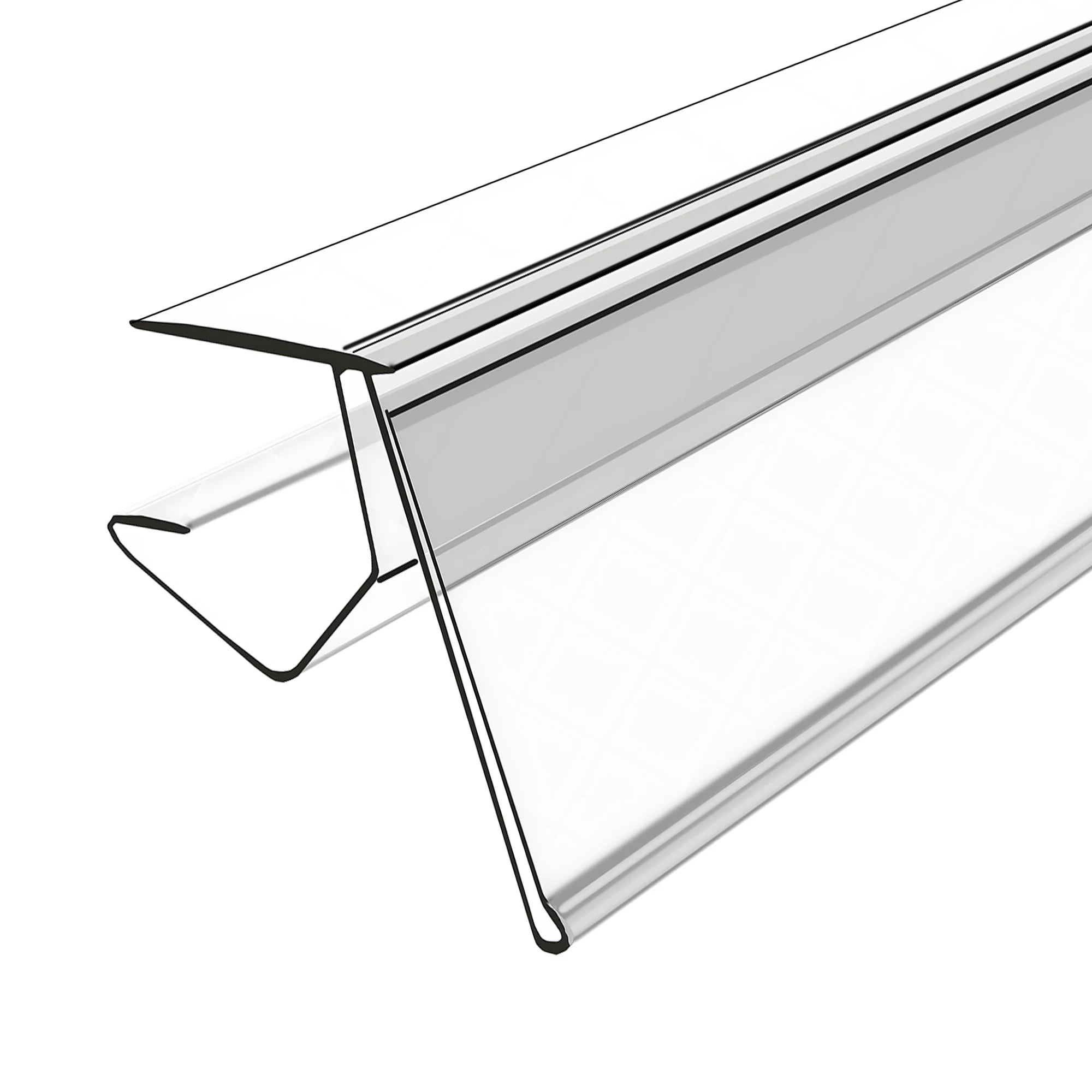 Hookei PVC Transparent Supermarket Store Plastic Price Tag Shelf Talker Data Strips Shelf Label Holder for Retail Wood Shelves