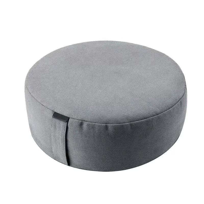 Home Meditation Zafu Yoga Cushion Comfortable Soft Round Buckwheat Husk Filling