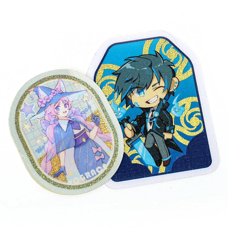 Vograce Brand Custom Printing Paper Stickers Water Proof Japanese Anime Decorations Glitter Holographic Vinyl Sticker