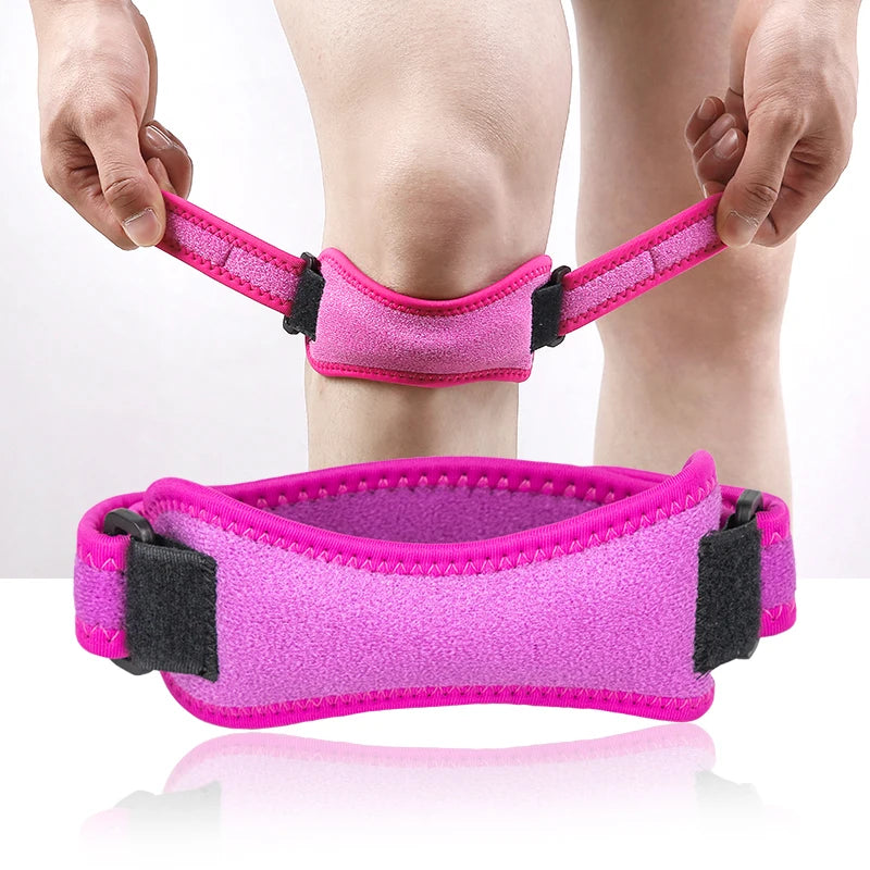 1Pcs Patella Tendon Knee Strap Knee Brace Support for Sports Weightlifting Squats Cycling Running Soccer Tennis Knee Pain Relief
