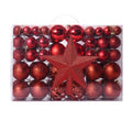 36ct Christmas Balls Star Ornaments Shatterproof Plastic Baubles Colored Glitter Embroidered Beaded Xmas Tree Party Decoration