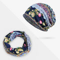 Hip Hop Boho Camo Paisley Flower Floral Cotton Blend Soft Running Slouchy Chunky Beanie Baggy Skull Bandanas Sleep Chemo Cap