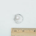R030506 DIY 6-8mm Natural Freshwater Pearl Ring Accessory 925 Sterling Silver Adjustable Size Engagement Jewelry Ring for Women