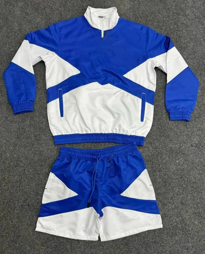Men's Oversize Quick Dry Polyester Tracksuit Custom Streetwear Gym Jogging Sportswear Shorts Breathable Fitness T-Shirt Set