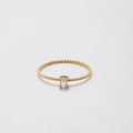High End 18K Gold Plated Zircon Dainty Super Fine Stainless Steel 18k Gold Stackable Band Ring Hypoallergenic Jewelry YF4003