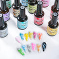 JTING Hot Popular 12colors Marble Ink Nail Water Blooming Liquid Dyeing Uv Gel Gel Nails Kit Free Sample Design Nail Polish Set MegaBDM
