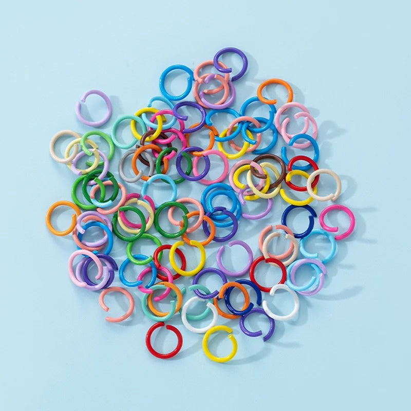 DIY Bags Decorative Accessories 1.2*10mm Colorful Keychain Parts O Ring Stainless Steel 10mm Open Jump Ring