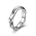 Men's Ins Style Stainless Steel Ring Simple Stylish Mobius Design with Smooth Polished Inside Outside Hand Accessories Jewelry