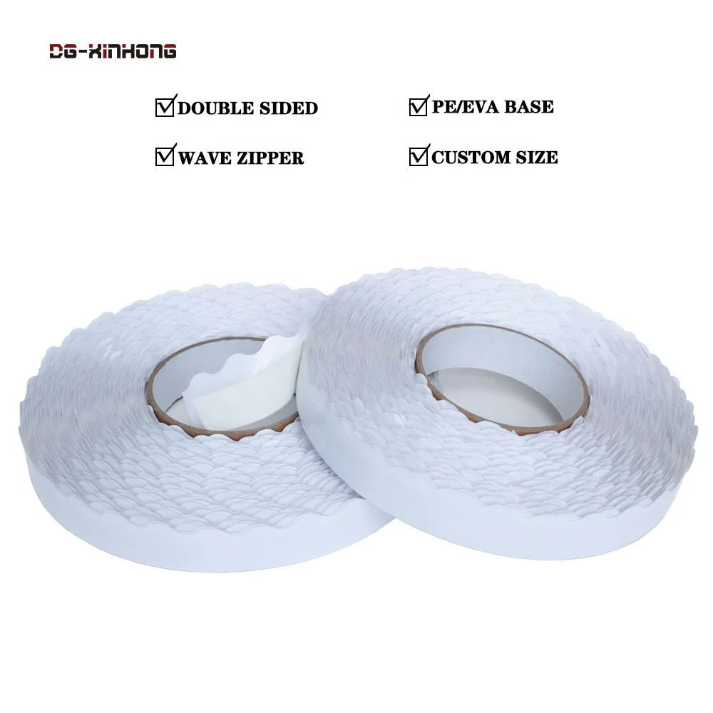 2- High Viscosity Wall Picture Poster Waterproof Glazing Mounting Wave Zipper Edge Double Sided PE EVA Foam Adhesive Tape