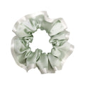 Organza 100% Silk Satin Hair Scrunchies Ties with White Edge Accept Customized