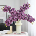 Factory Wholesale Real Touch 9 Heads Artificial Phalaenopsis Butterfly Orchid Flower for Home Hotel Decoration