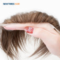 Men Toupee 100% Human Hair Piece V-Loop Hairline Frontal for Men Thin Skin Tape Men Wigs 6inch Hair Replacement Toupee