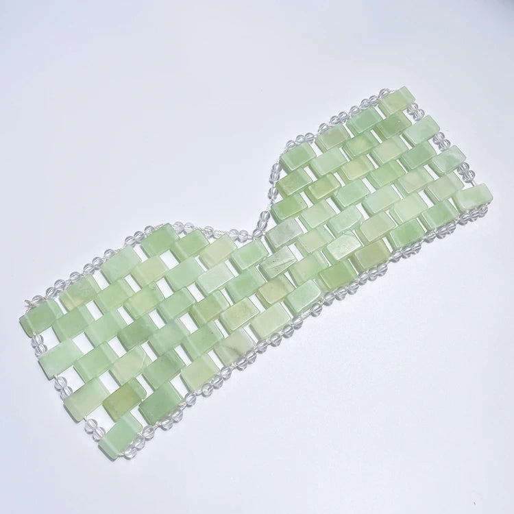 Huiying Top Sale Remove Dark Circles Eye Piece Anti Wrinkle Crystal xiuyan jade Gem Eye Mask