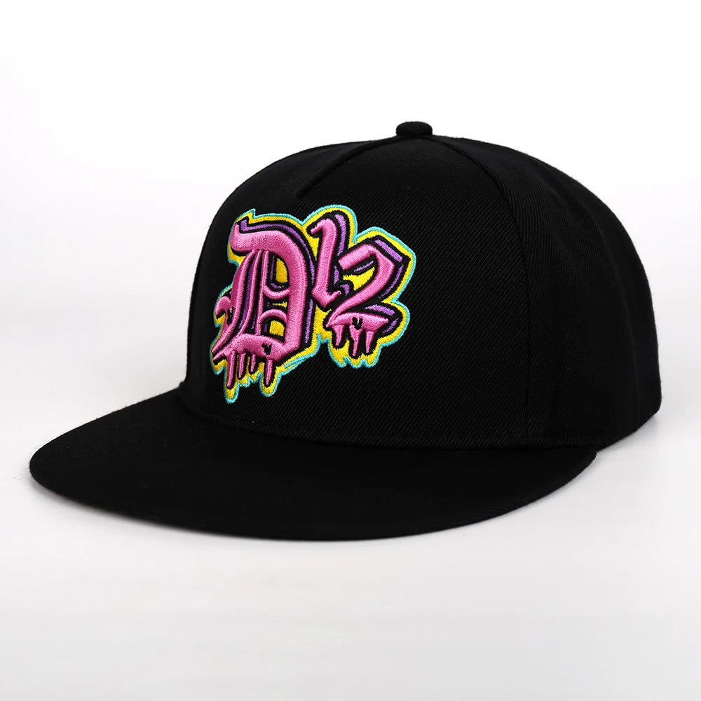 Custom Design Acrylic 5 Panel 3D Embroidery Logo Hip Hop Flat Brim Hat Men Snapback Cap
