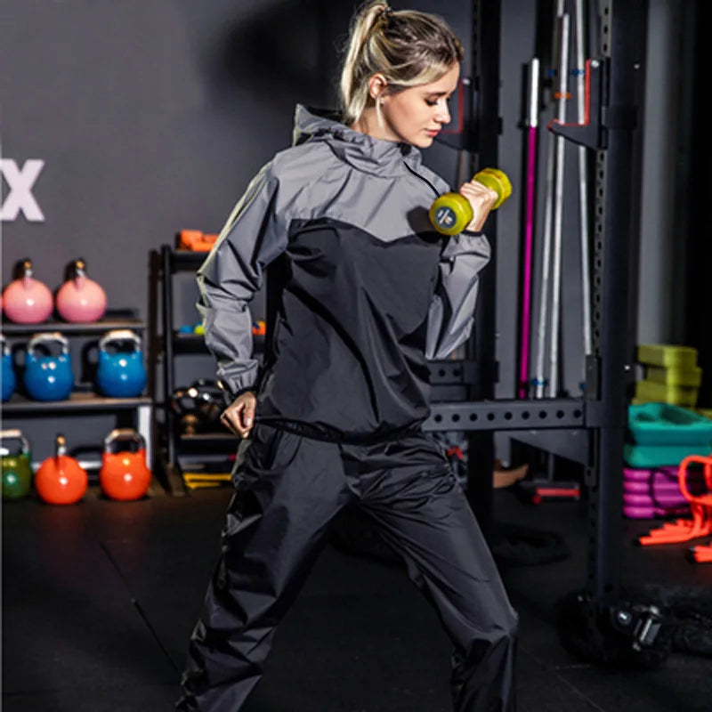 Supplier Fashion Workout Plus Size Sportswear Gym Weight Loss Blank Sweat Sauna Suits for Men and Women