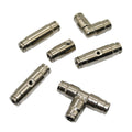 Brass 3/8 Inch High Pressure Quick Hose Elbow/Straight/T Connector Coupling for Misting Nozzles MegaBDM