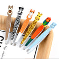 Stainless Steel Slanted Tip 6-Style Cute Animal Design Eyebrow Tweezers Kit for Baby Hair Removal