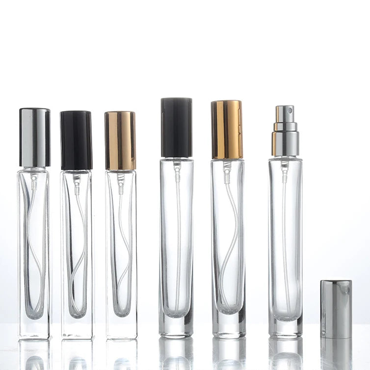 Thick Bottom Vintage 10ml Round Glass Perfume Skincare Packaging Bottle Empty Refillable Glass Spray Atomizer Bottle