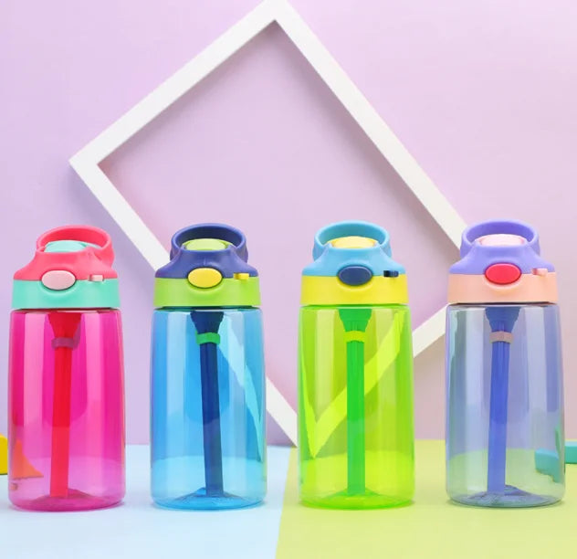 500ml Sport Drinking Mugs Children Clear Tumblers Cups BPA Free Plastic Water Bottles