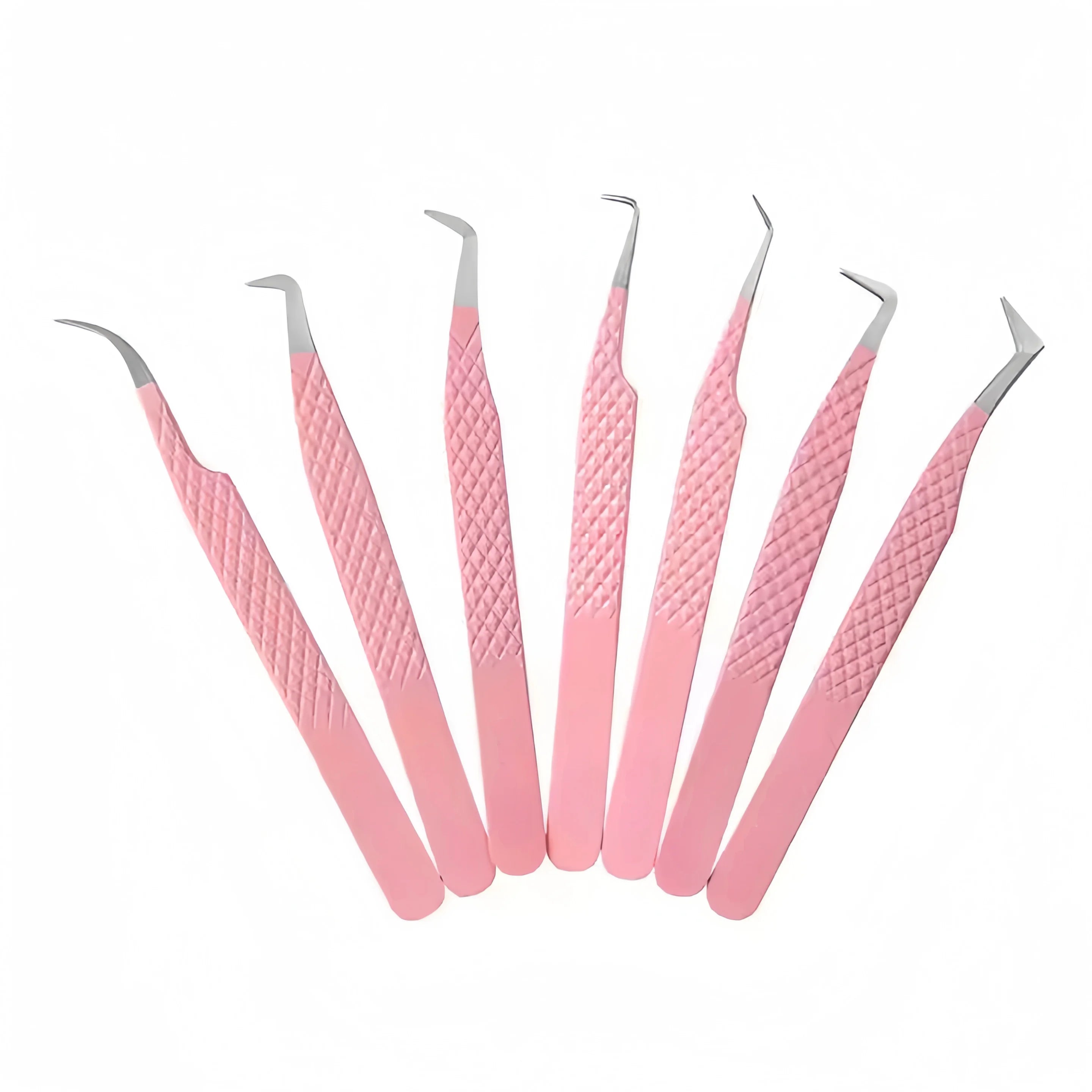 Custom Stainless Steel Anti Static Professional Volume Lashes 90 Degree Tweezers for Eyelash Extension
