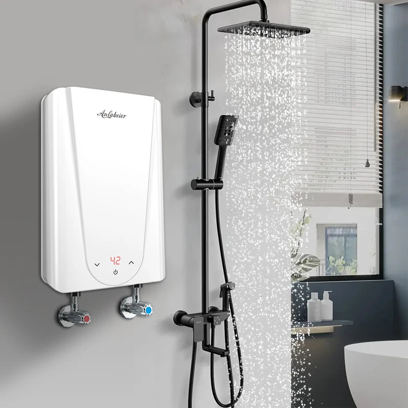 Single Point 3500W No tank Bathroom Kitchen Instant Water Heater Shower 220V Electric