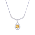 Abiding Natural Stone Initial 925 Sterling Silver Necklace Necklace Custom Jewelry Necklace Personalized Gemstone Jewelry