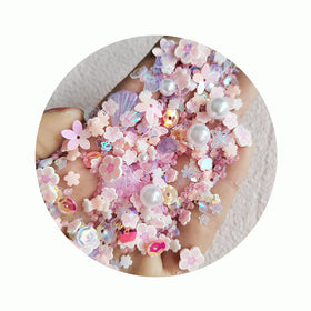500g Slime Additives Cute Polymer Clay Flower Supplies Heart Star Glitter Sprinkle DIY Slice Topping Filler Slime Charms