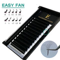 Soft Auto Fanning Lashes Easy Fan Thin Base Mega Volume Fast Fanning Eyelashes Extensions
