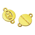 Fashion Designer Shoes Sewing Gold Charms Custom Engraved Letter Pendant Alloy Metal Bracelet Tags