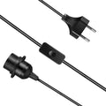 E27 Eu Lamp Base Holder Power Cord Cable 1.8m Hanging Pendant LED Light Fixture Lamp Bulbs Socket Cord Adapters With Switch 220V