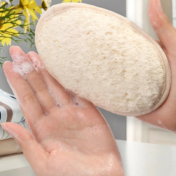 Exfoliating Loofah Body Wash Sponge Pads Natural Bath Scrub Reusable Loofah Sponge for Men Women Bathing Loofah Pad