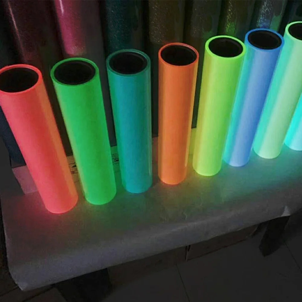 2026 Hot Sale Korea Glow in the Dark HTV Heat Transfer Vinyl PU Iron-On Flex Film for T-Shirts Clothing DIY Design
