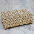 Modern European Style Luxury Gold Metal Eco-friendly Multifunctional Napkin Caddy for Hotel and Home Use